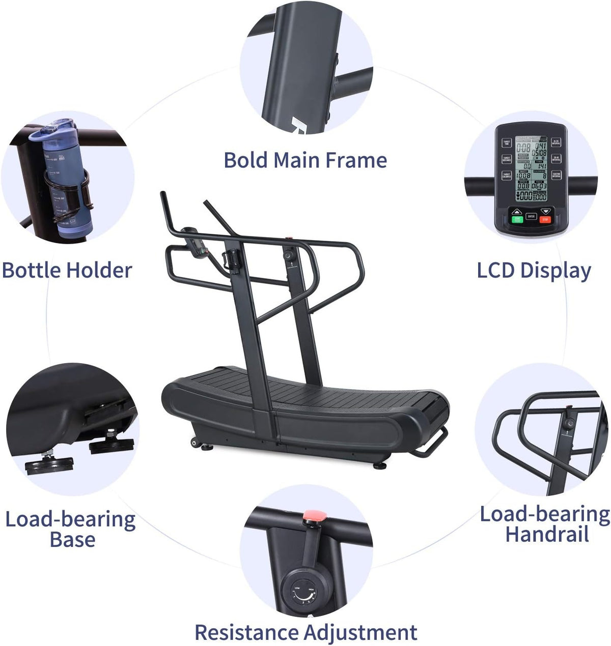 Home Commercial Curved Running Treadmill