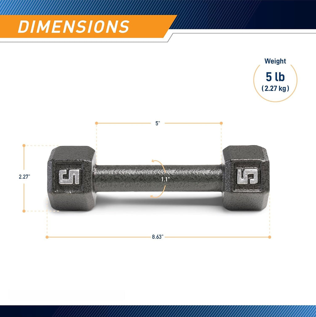 Cast Iron Hex Fitness Dumbbell Weights