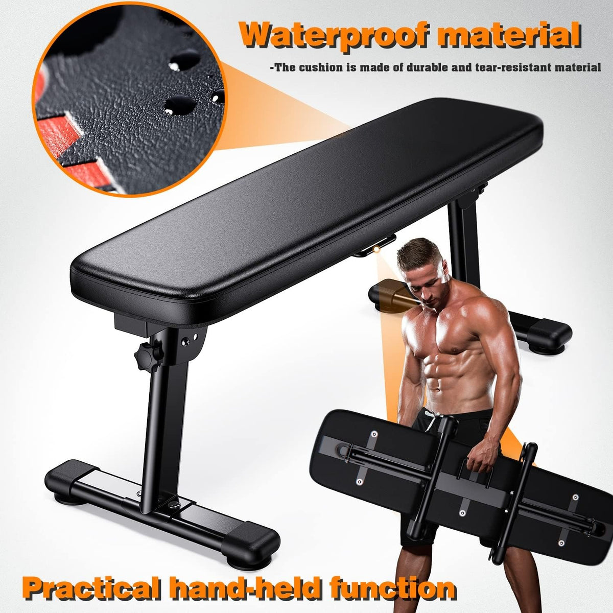 Foldable Flat Home Weight Training Bench
