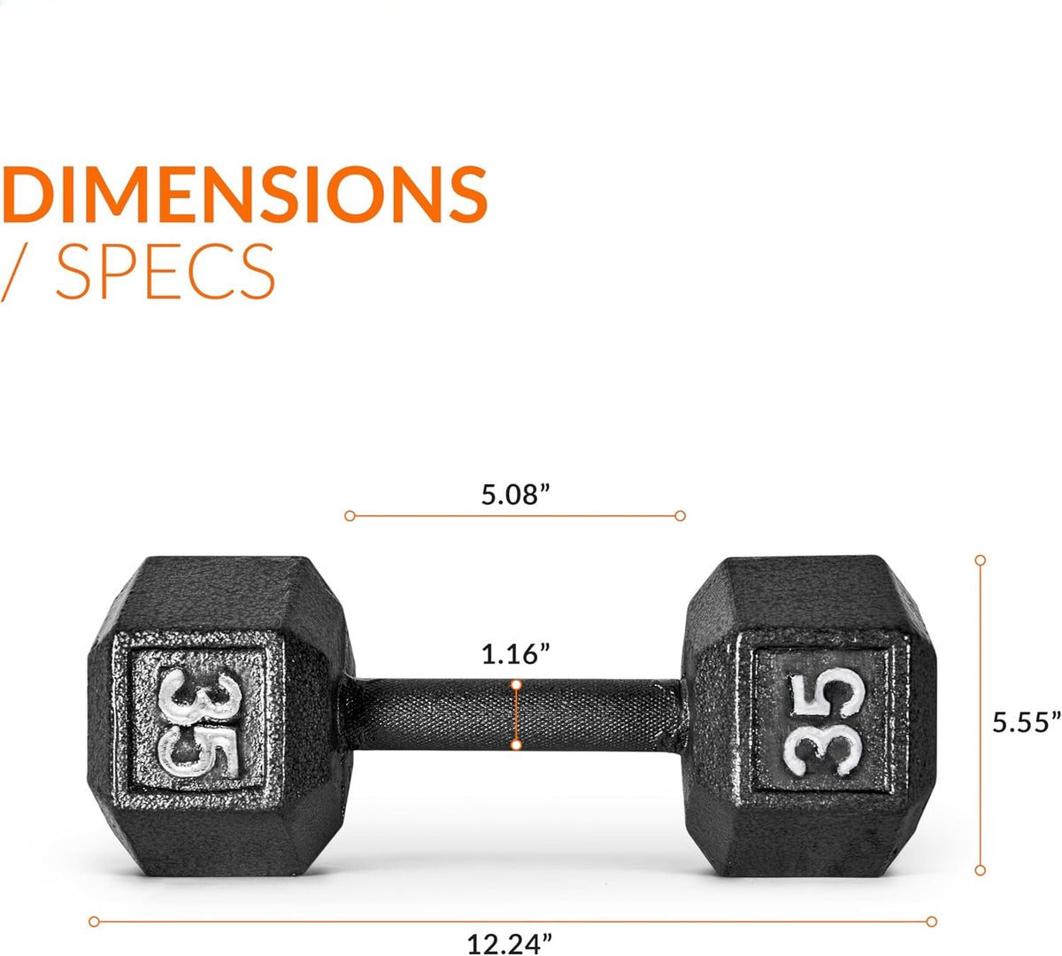 Cast Iron Hex Fitness Dumbbell Weights