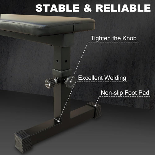 Adjustable Flat Home Gym Weight Workout Bench