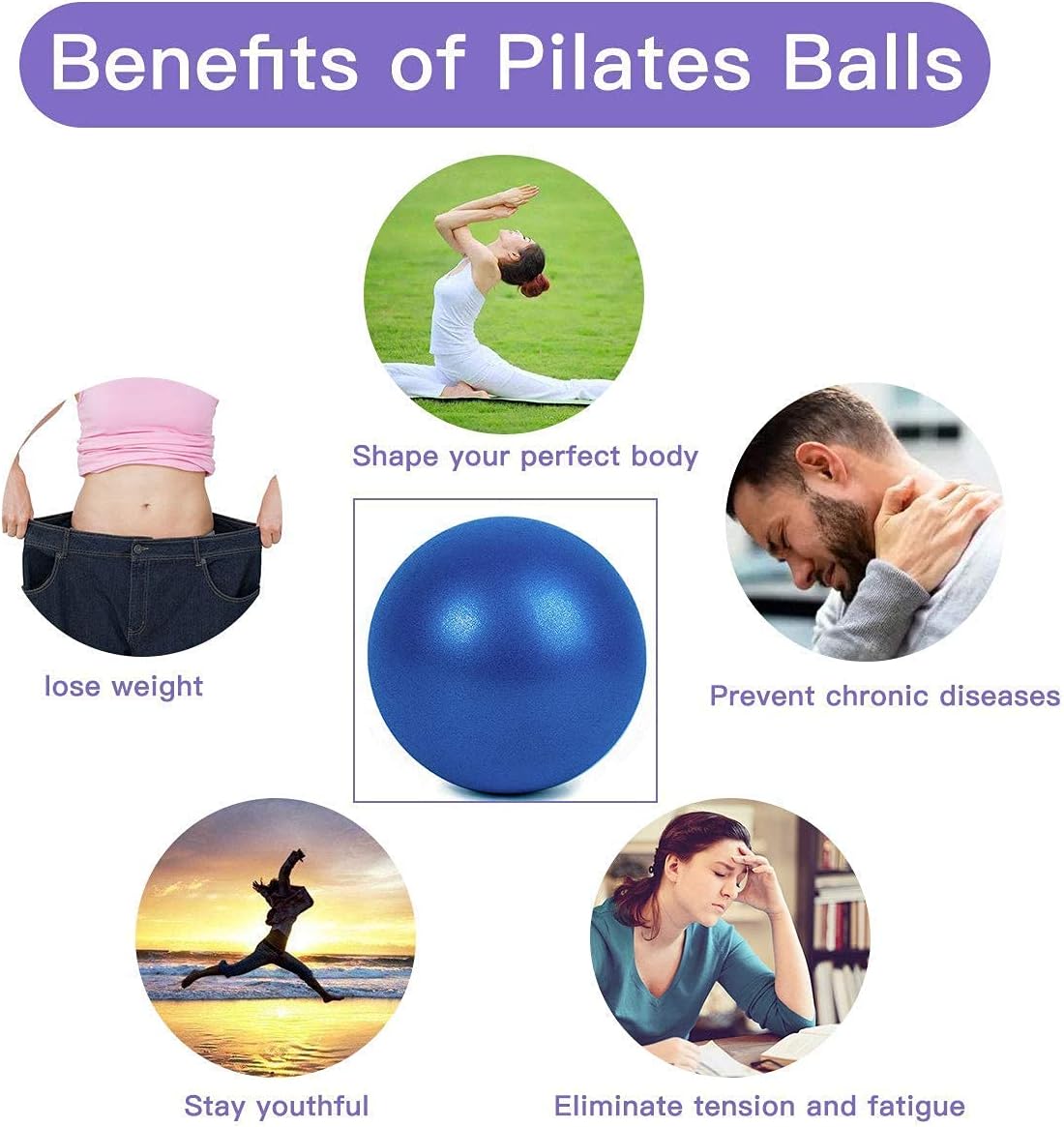 Mini Pilates Yoga Core Training Exercise Balls