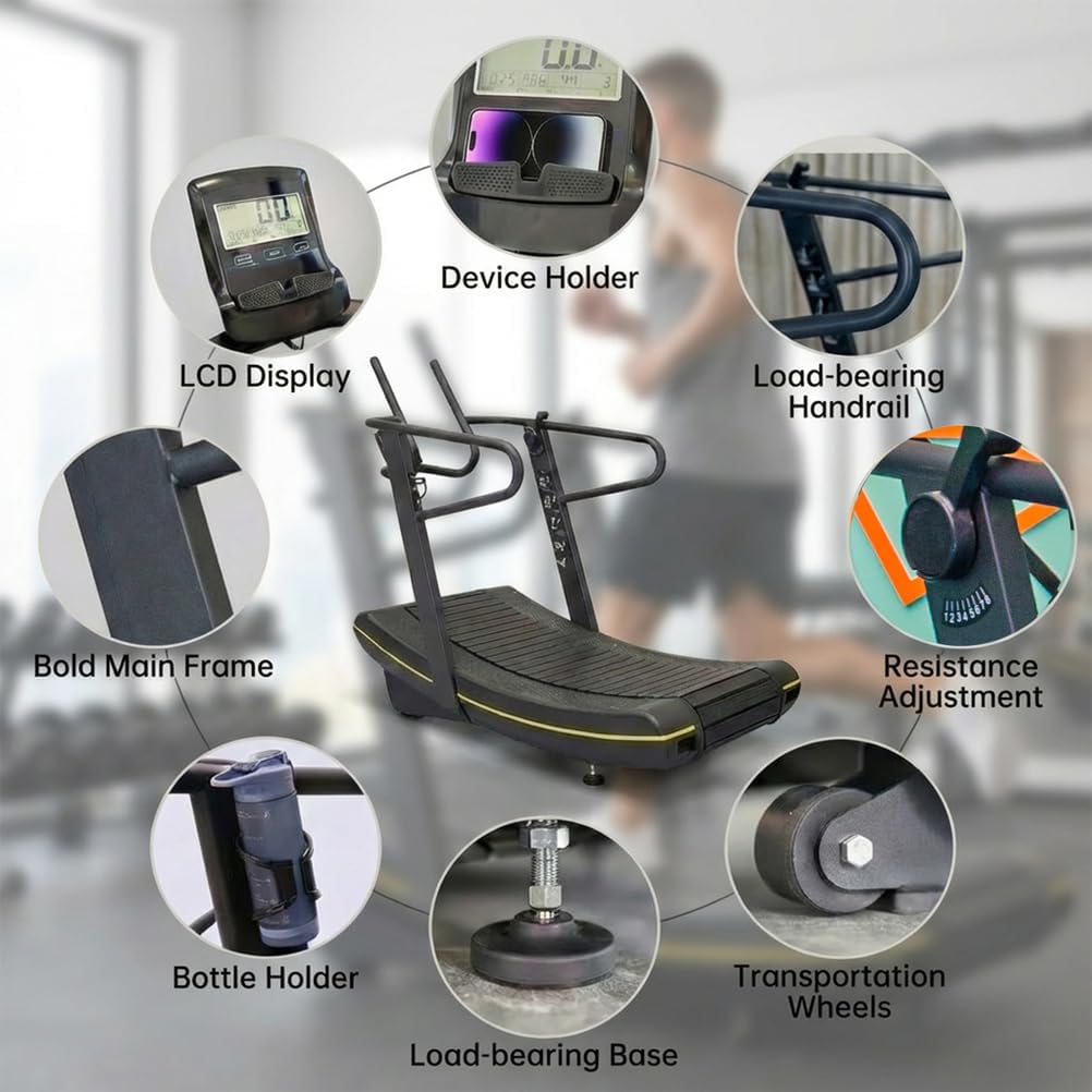 Self‑Driven Curved Cardio Treadmill
