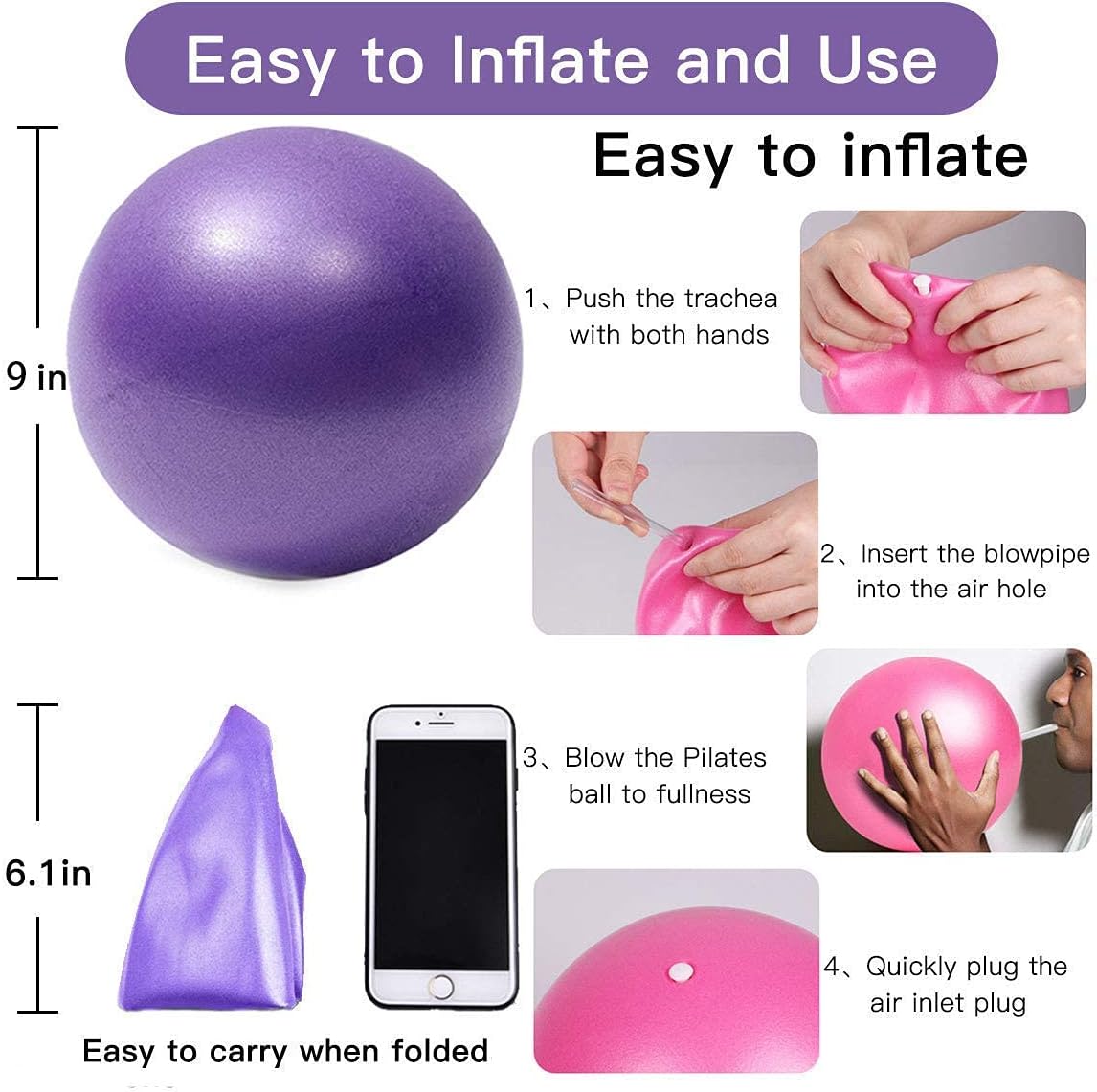 Mini Pilates Yoga Core Training Exercise Balls