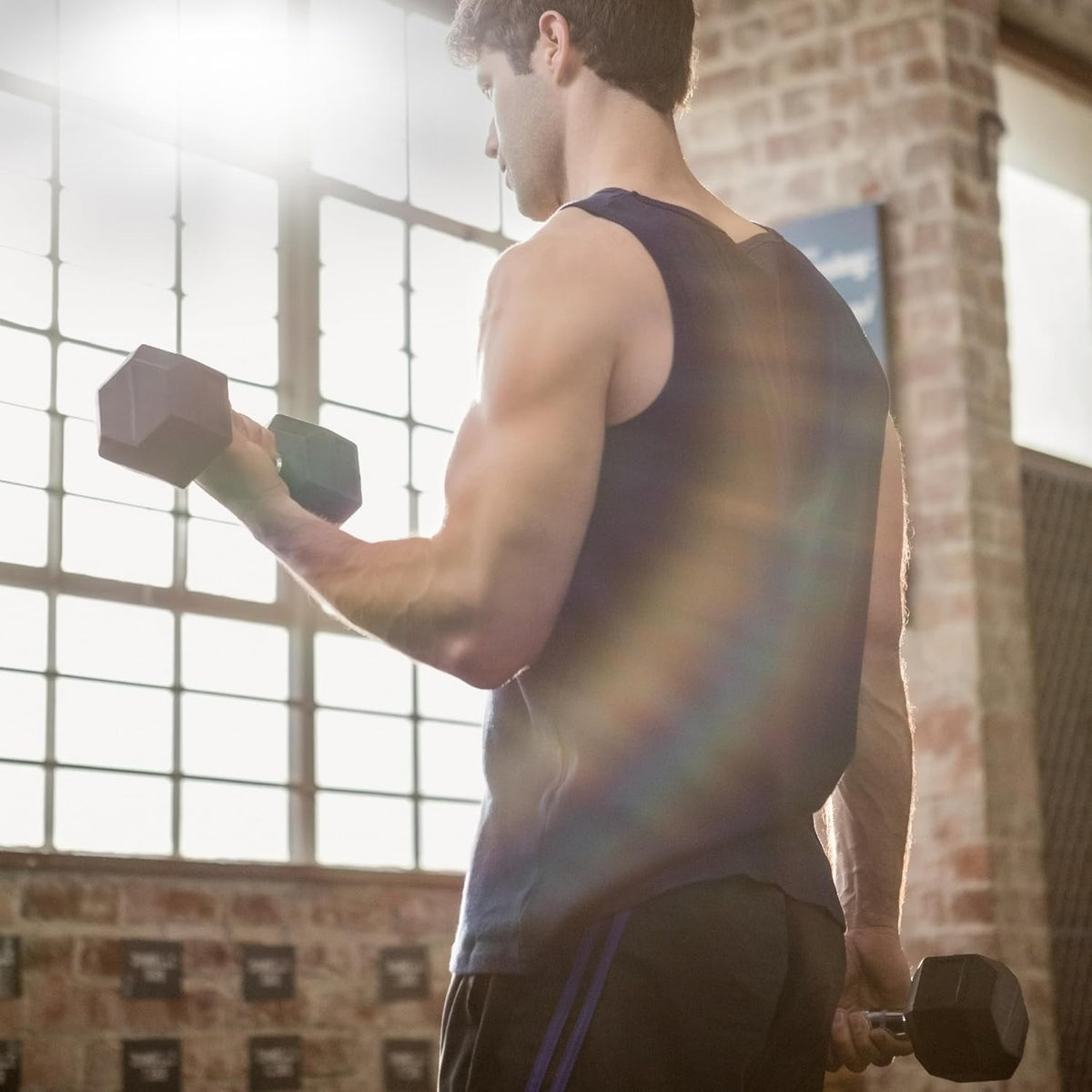 Hex Rubber Coated Dumbbell
