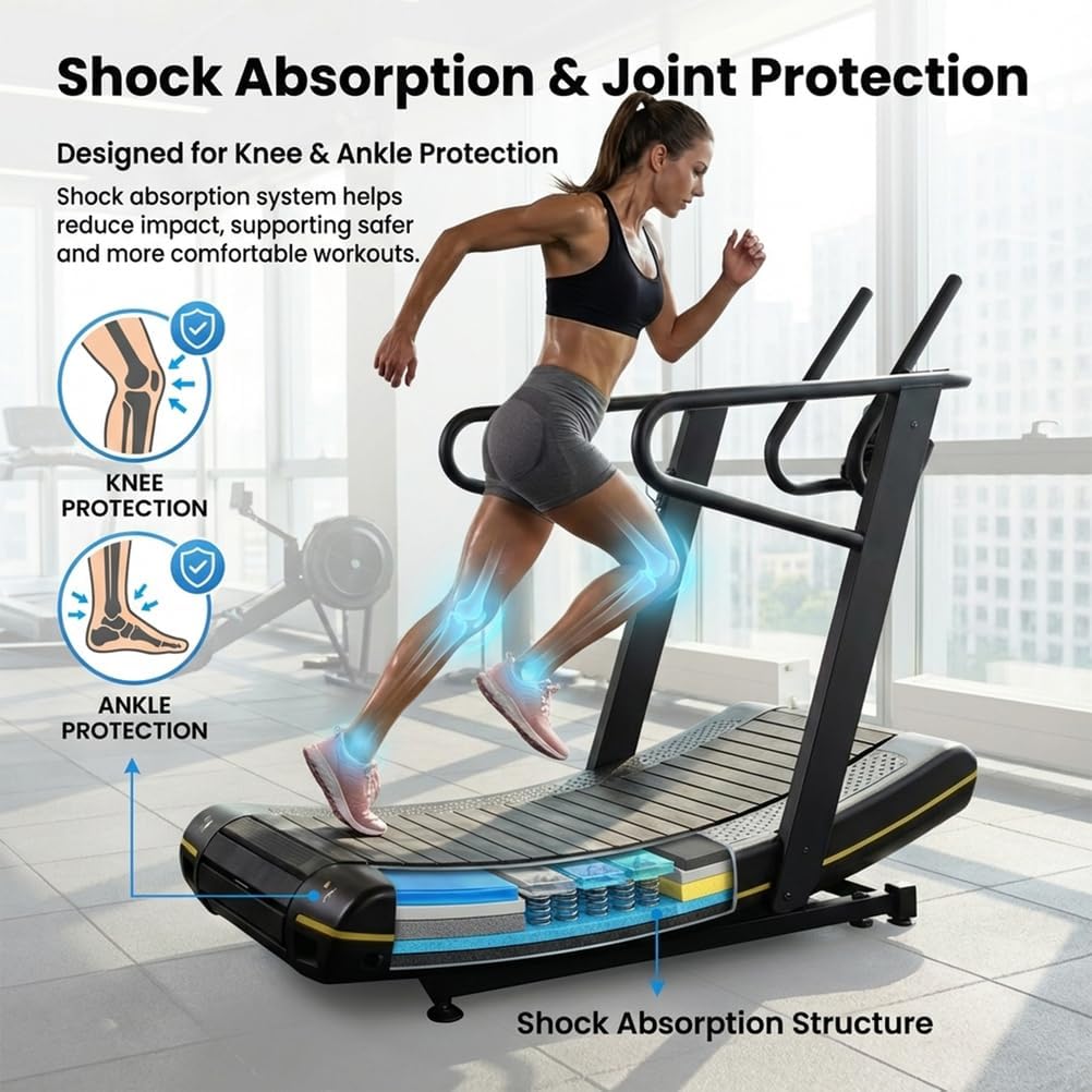 Self‑Driven Curved Cardio Treadmill