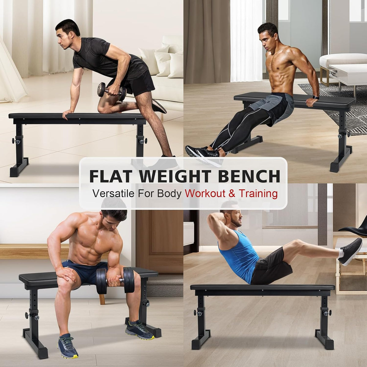Adjustable Heavy‑Duty Home Gym Weight Bench