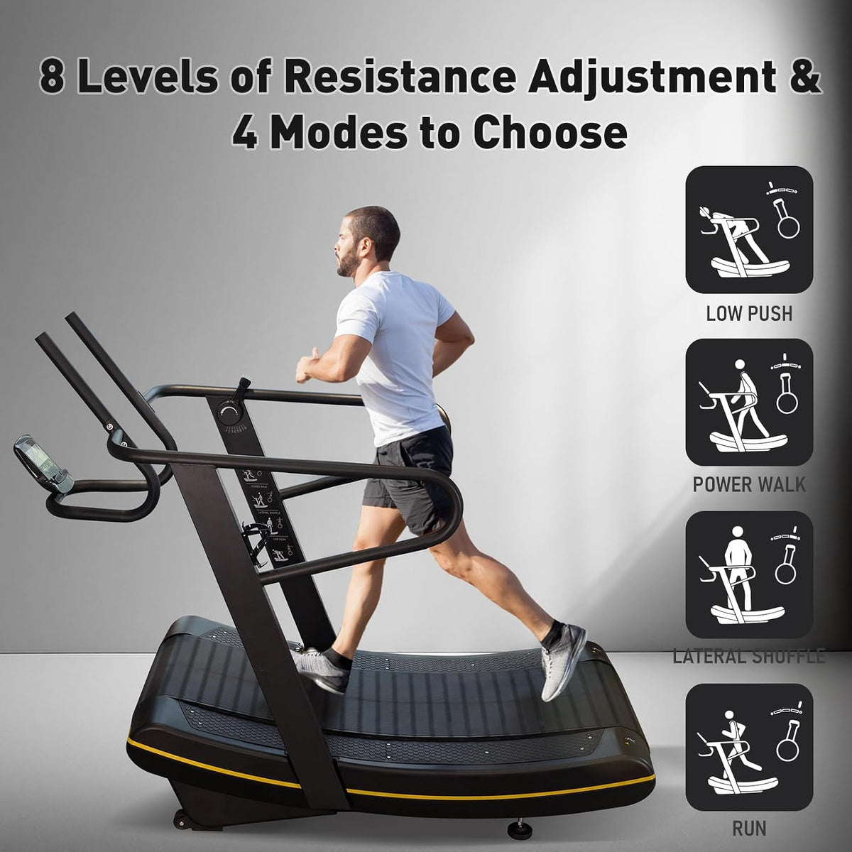 Home Gym Curved Manual Treadmill