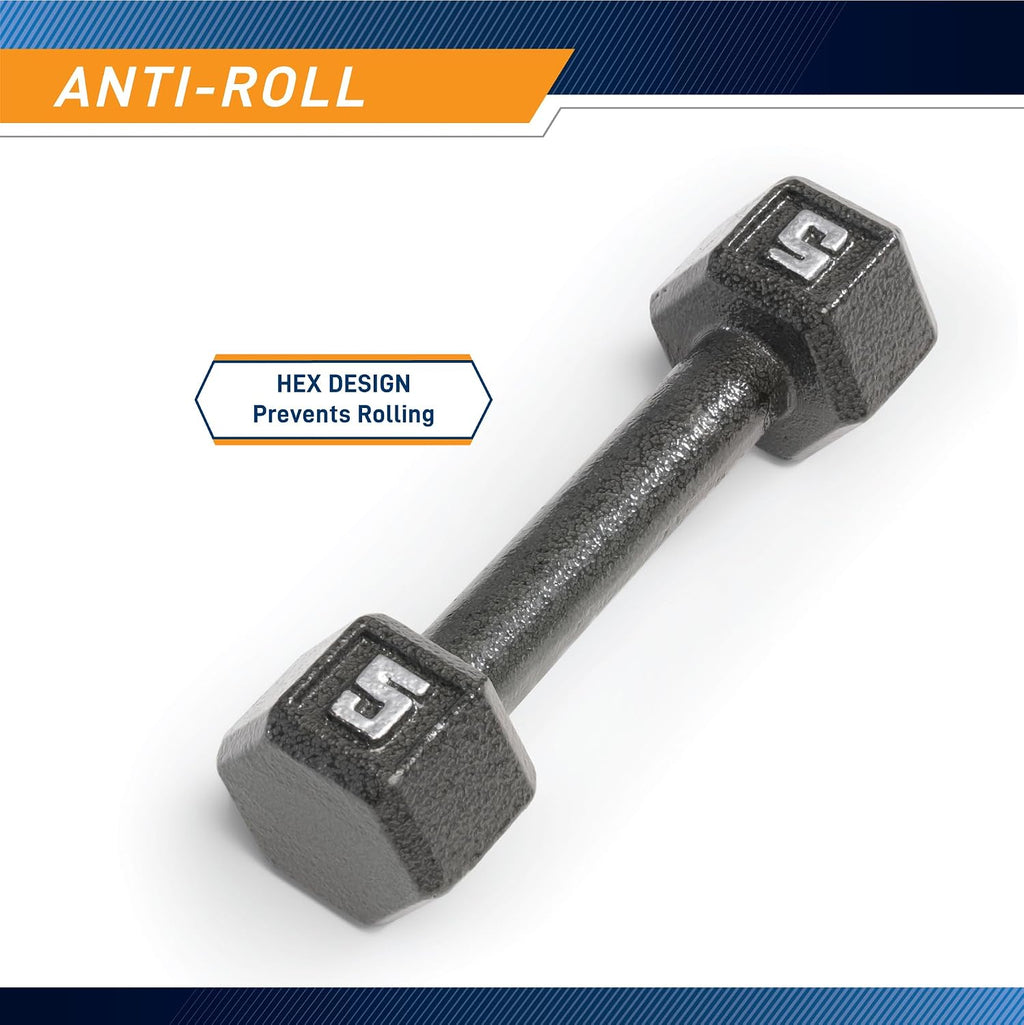 Cast Iron Hex Fitness Dumbbell Weights