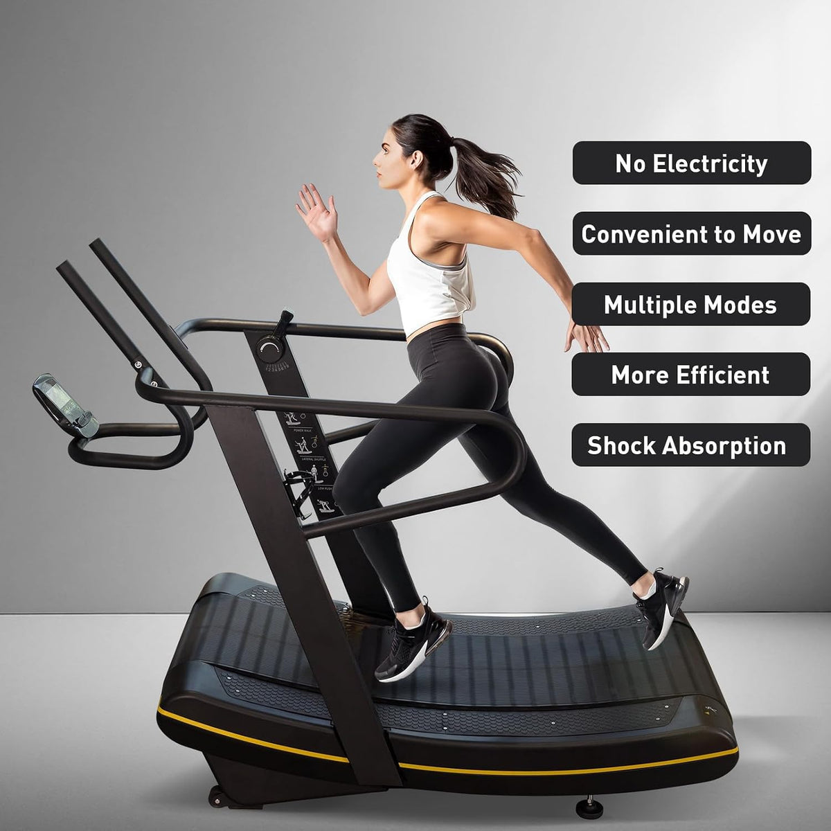 Home Gym Curved Manual Treadmill