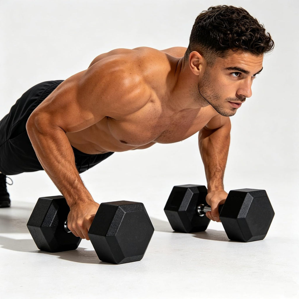 Rubber Hex Cast Iron Fitness Dumbbell