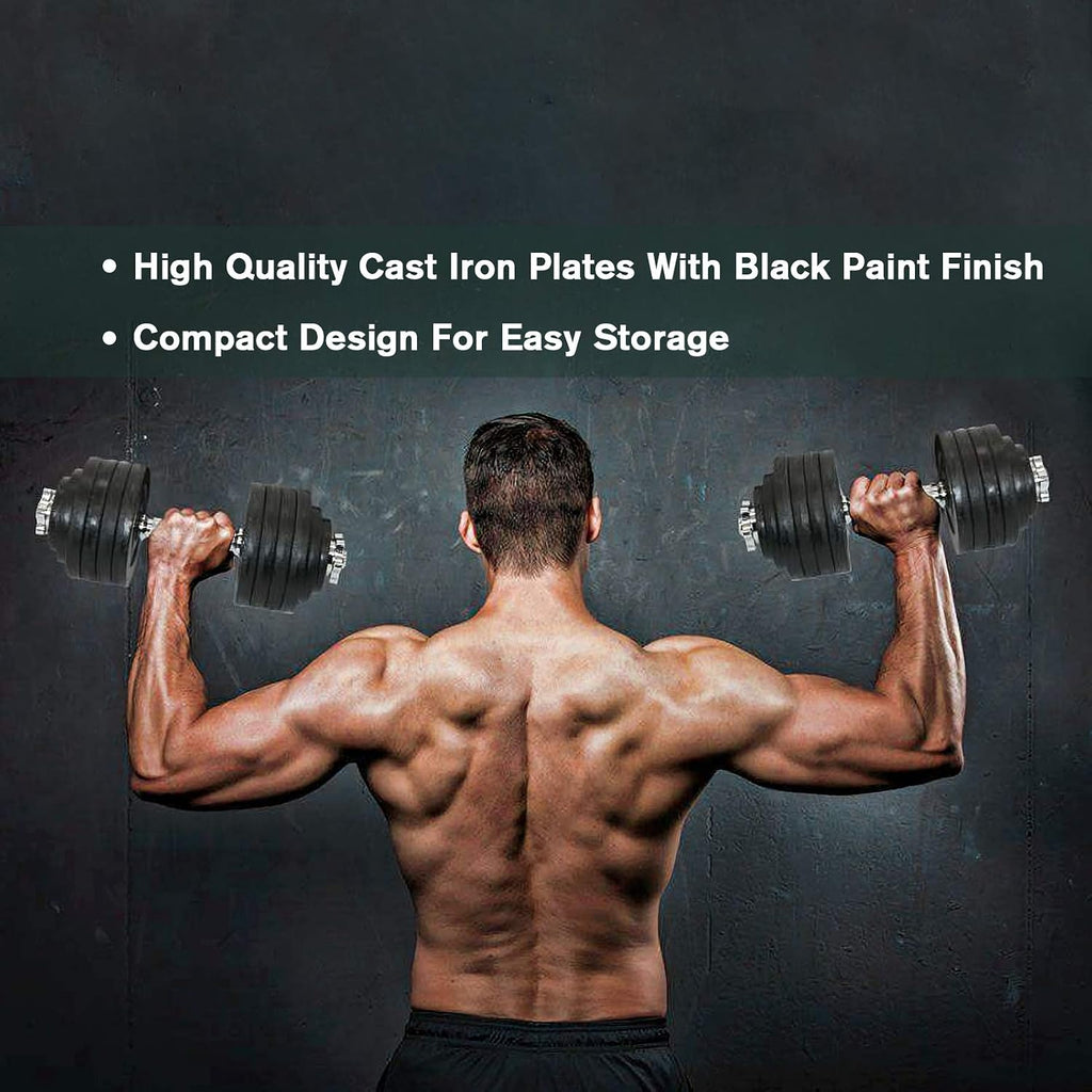 Cast Iron Adjustable Dumbbell Weight Set