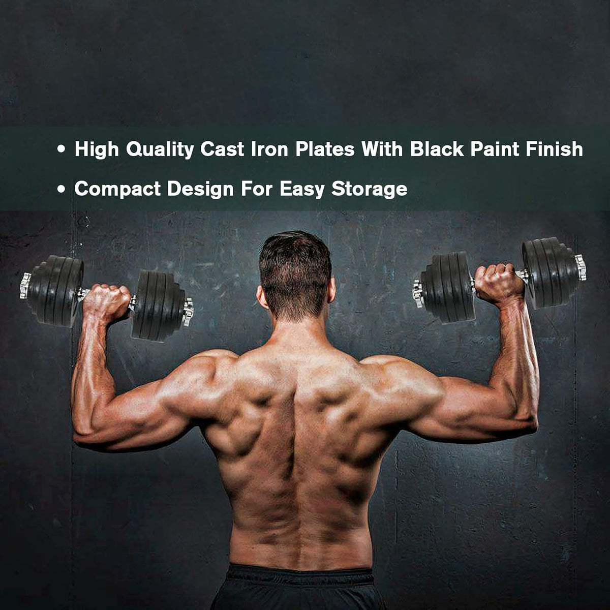 Cast Iron Adjustable Dumbbell Weight Set