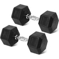 Rubber Hex Home Gym Strength Dumbbell Set