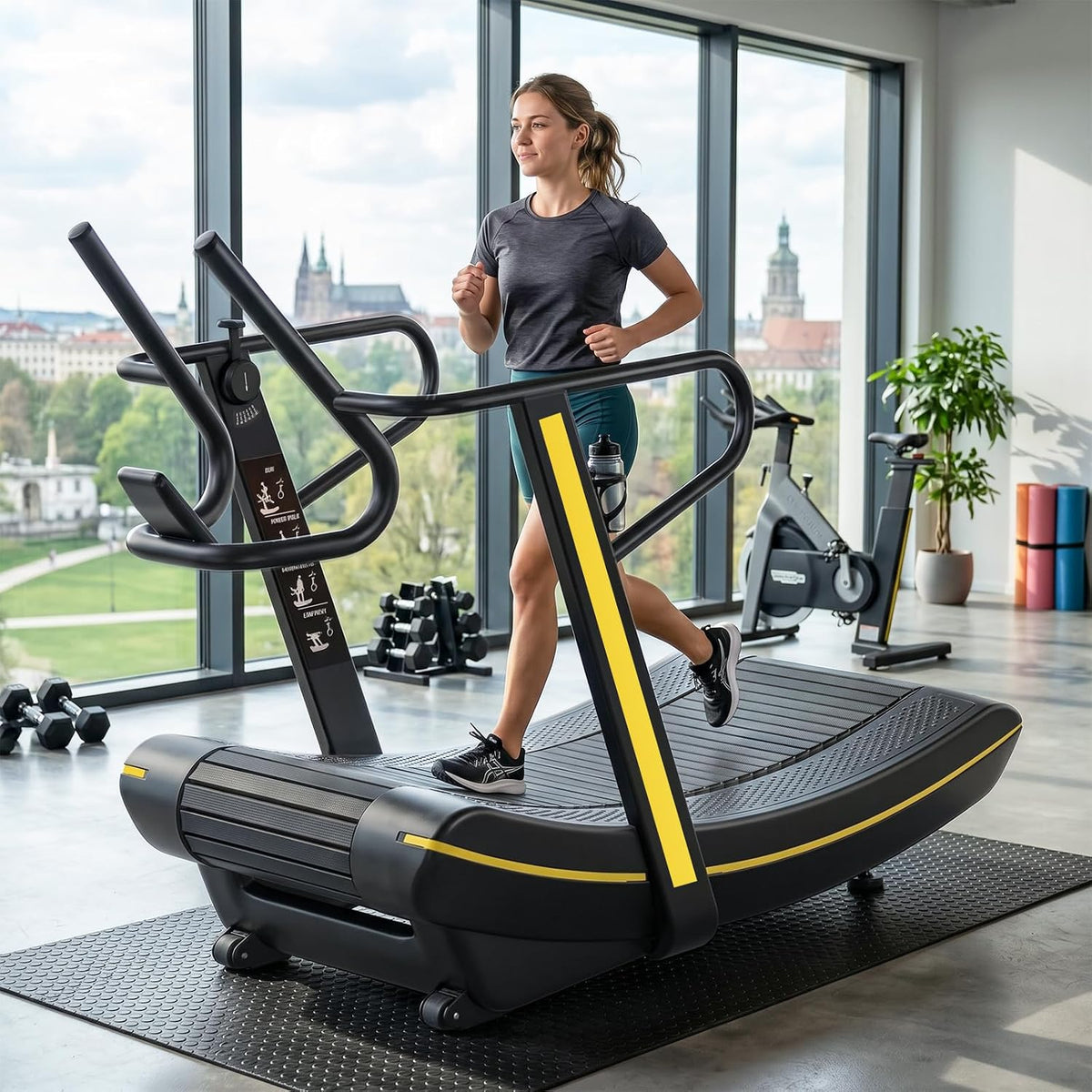 Self‑Propelled Curved Non‑Electric Treadmill
