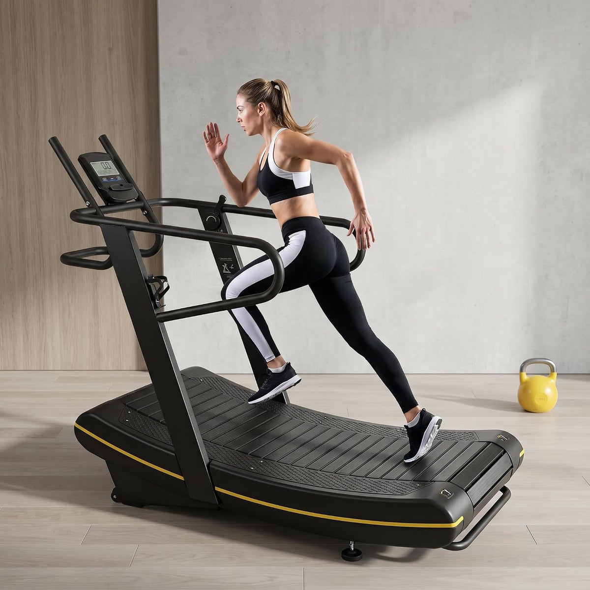 Home Gym Curved Non‑Electric Treadmill