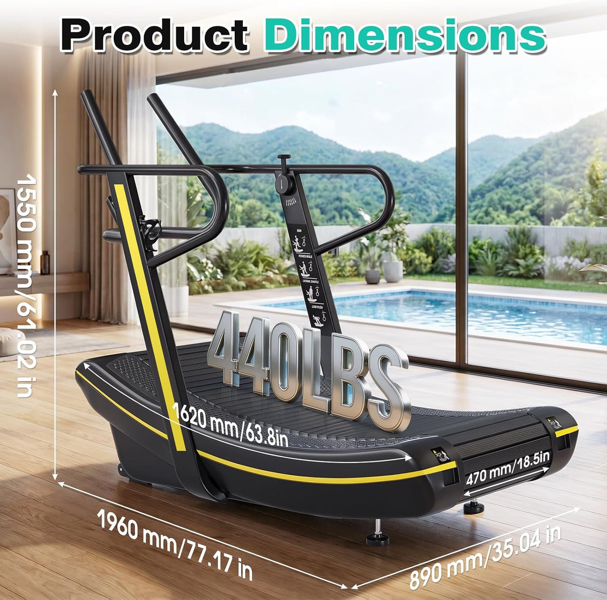 Self‑Propelled Curved Non‑Electric Treadmill