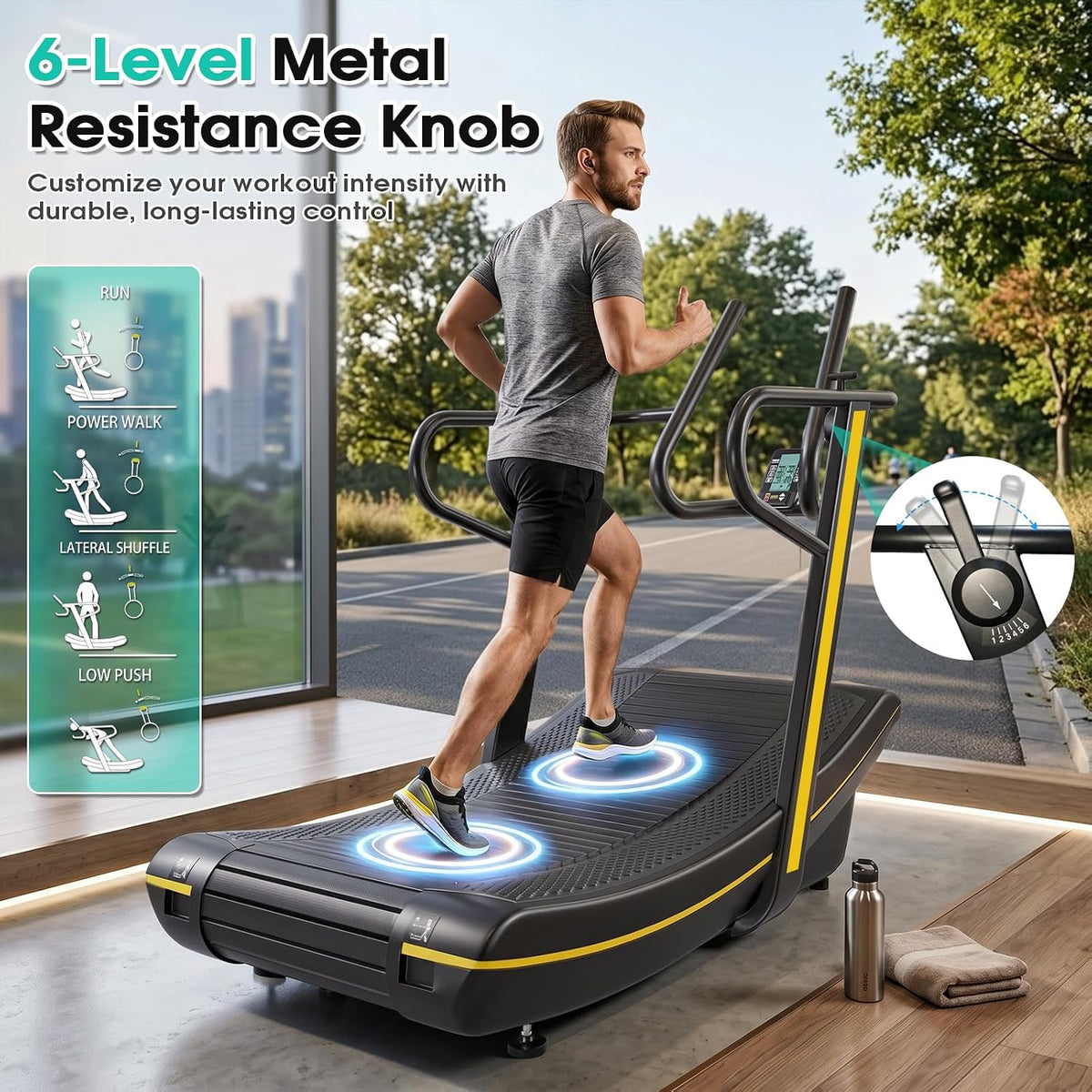 Gym Home Manual Curved Treadmill