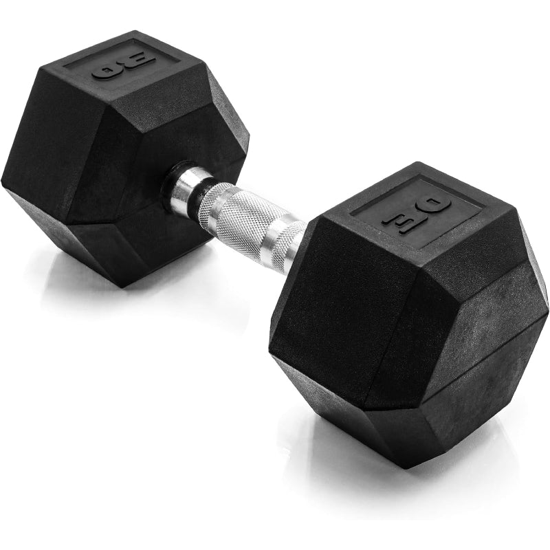 Hex Rubber Coated Dumbbell