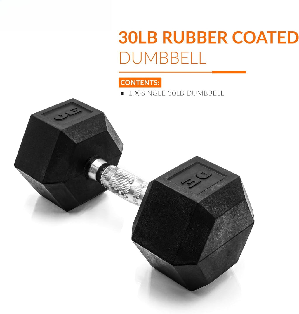 Hex Rubber Coated Dumbbell