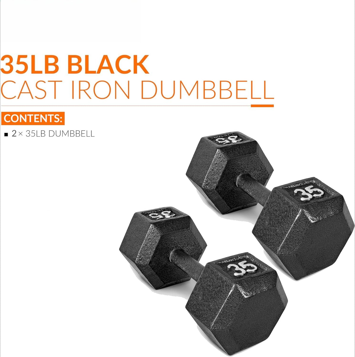 Cast Iron Hex Fitness Dumbbell Weights